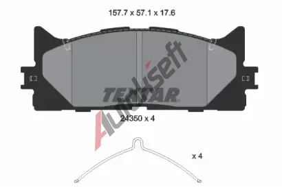 TEXTAR Sada brzdovch destiek TXT 2435001, 2435001