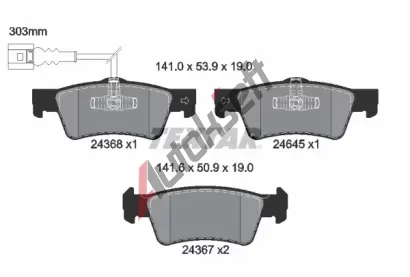 TEXTAR Sada brzdovch destiek TXT 2436801, 2436801