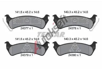 TEXTAR Sada brzdovch destiek TXT 2437701, 2437701