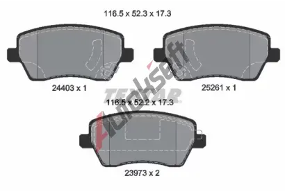 TEXTAR Sada brzdovch destiek TXT 2440301, 2440301