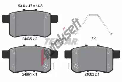 TEXTAR Sada brzdovch destiek TXT 2443501, 2443501