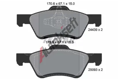 TEXTAR Sada brzdovch destiek TXT 2443901, 2443901
