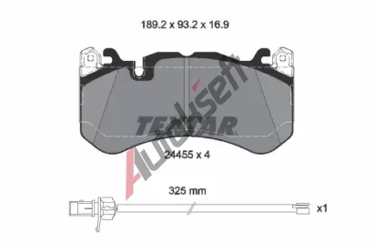 TEXTAR Sada brzdovch destiek TXT 2445501, 2445501