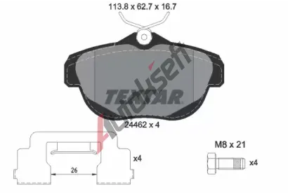 TEXTAR Sada brzdovch destiek TXT 2446201, 2446201