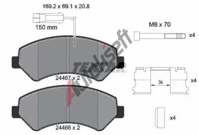 TEXTAR Sada brzdov�ch desti�ek TXT 2446705, 2446705