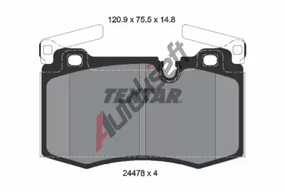 TEXTAR Sada brzdovch destiek TXT 2447801, 2447801