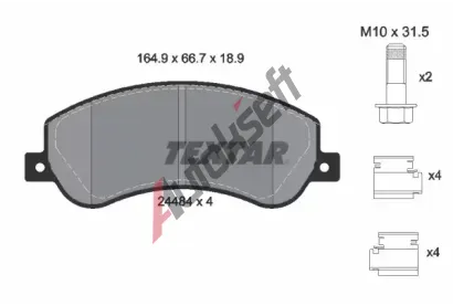 TEXTAR Sada brzdovch destiek TXT 2448404, 2448404