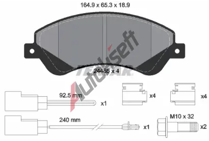 TEXTAR Sada brzdovch destiek kotouov brzdy TXT 2448501, 2448501