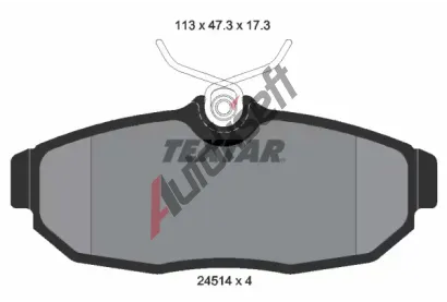 TEXTAR Sada brzdových destiček TXT 2451401, 2451401 TEXTAR Sada brzdových destiček TXT 2451401, 2451401
