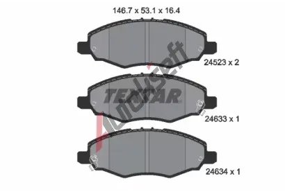 TEXTAR Sada brzdovch destiek TXT 2452301, 2452301