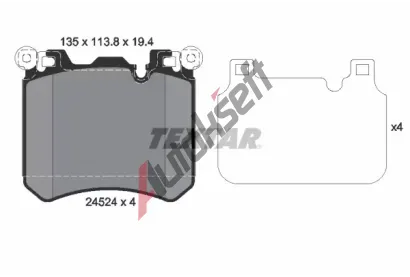 TEXTAR Sada brzdovch destiek TXT 2452401, 2452401