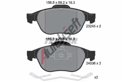 TEXTAR Sada brzdovch destiek TXT 2453601, 2453601