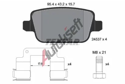 TEXTAR Sada brzdovch destiek kotouov brzdy TXT 2453702, 2453702