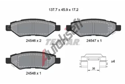 TEXTAR Sada brzdovch destiek TXT 2454601, 2454601