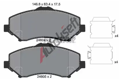 TEXTAR Sada brzdovch destiek TXT 2460402, 2460402