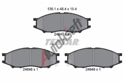 TEXTAR Sada brzdovch destiek TXT 2464701, 2464701