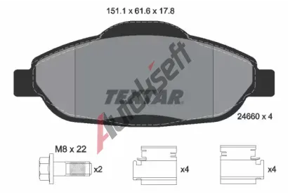 TEXTAR Sada brzdovch destiek TXT 2466001, 2466001