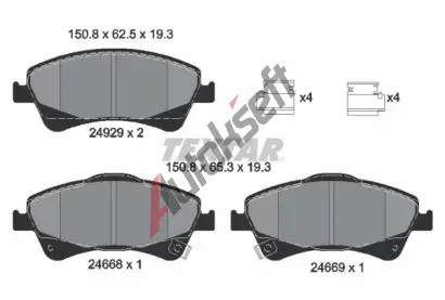 TEXTAR Sada brzdovch destiek TXT 2466801, 2466801