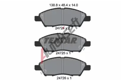 TEXTAR Sada brzdovch destiek TXT 2472401, 2472401
