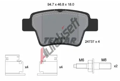 TEXTAR Sada brzdovch destiek TXT 2473701, 2473701