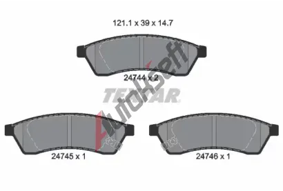 TEXTAR Sada brzdovch destiek TXT 2474401, 2474401