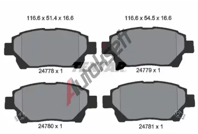 TEXTAR Sada brzdovch destiek TXT 2477801, 2477801