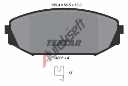 TEXTAR Sada brzdovch destiek TXT 2480501, 2480501