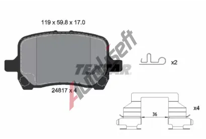 TEXTAR Sada brzdovch destiek TXT 2481701, 2481701