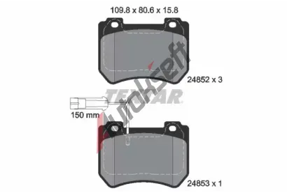 TEXTAR Sada brzdovch destiek TXT 2485201, 2485201