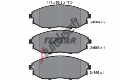 TEXTAR Sada brzdovch destiek TXT 2486401, 2486401