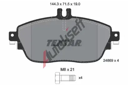 TEXTAR Sada brzdovch destiek TXT 2486901, 2486901