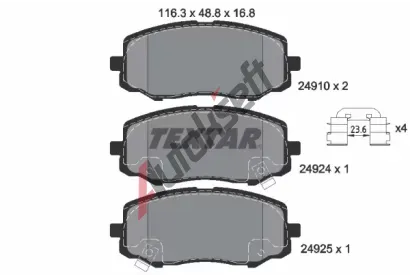 TEXTAR Sada brzdovch destiek TXT 2491001, 2491001