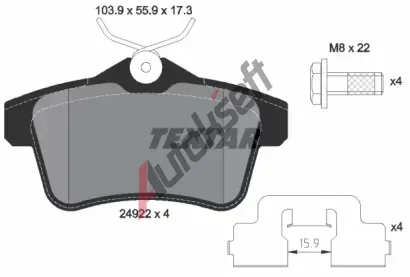 TEXTAR Sada brzdovch destiek TXT 2492201, 2492201