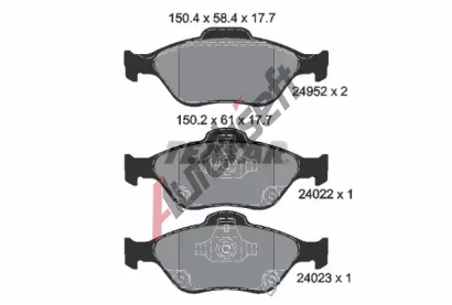 TEXTAR Sada brzdových destiček Q+ TXT 2495201, 2495201 TEXTAR Sada brzdových destiček Q+ TXT 2495201, 2495201