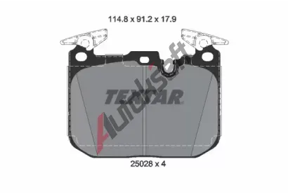 TEXTAR Sada brzdovch destiek TXT 2502805, 2502805
