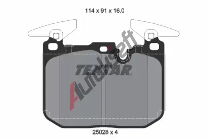 TEXTAR Sada brzdovch destiek TXT 2502807, 2502807