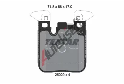 TEXTAR Sada brzdovch destiek Q+ TXT 2502902, 2502902