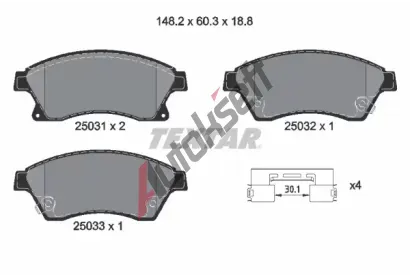 TEXTAR Sada brzdovch destiek TXT 2503101, 2503101