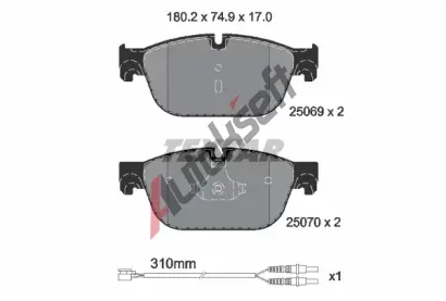 TEXTAR Sada brzdovch destiek TXT 2506901, 2506901