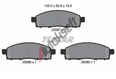 TEXTAR Sada brzdovch destiek TXT 2508701, 2508701