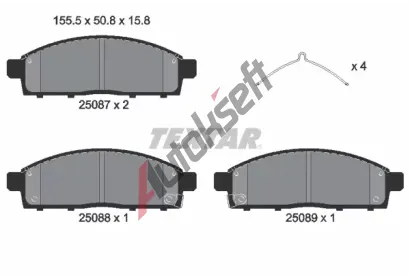 TEXTAR Sada brzdových destiček TXT 2508703, 2508703 TEXTAR Sada brzdových destiček TXT 2508703, 2508703