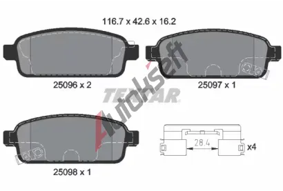 TEXTAR Sada brzdovch destiek TXT 2509606, 2509606