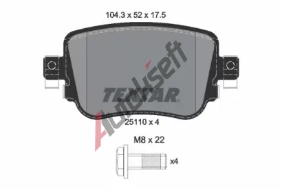 TEXTAR Sada brzdovch destiek Q+ TXT 2511003, 2511003