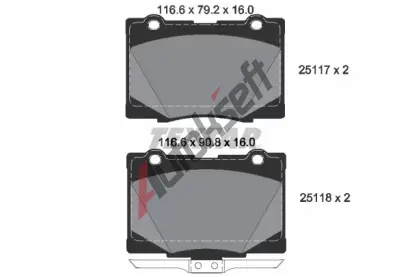 TEXTAR Sada brzdovch destiek TXT 2511701, 2511701