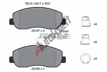 TEXTAR Sada brzdov�ch desti�ek Q+ TXT 2514706, 2514706