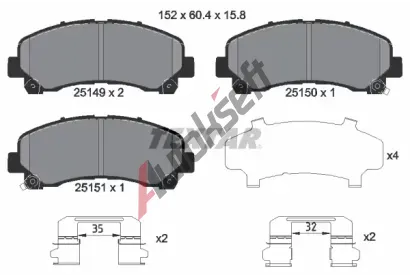 TEXTAR Sada brzdovch destiek TXT 2514901, 2514901