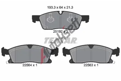 TEXTAR Sada brzdovch destiek Q+ TXT 2519207, 2519207