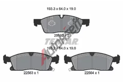 TEXTAR Sada brzdovch destiek Q+ TXT 2519209, 2519209