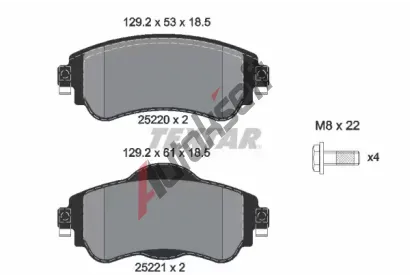 TEXTAR Sada brzdovch destiek TXT 2522001, 2522001
