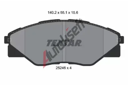 TEXTAR Sada brzdovch destiek TXT 2524601, 2524601